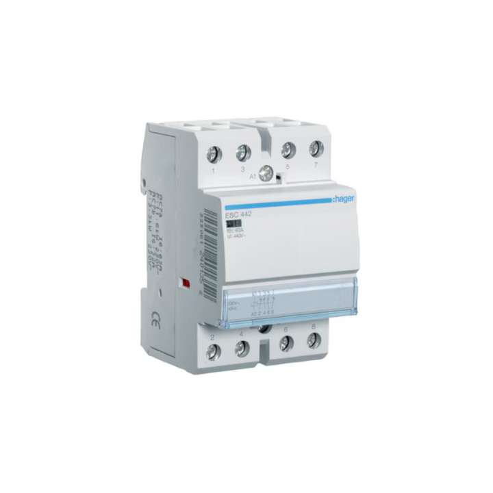 Hager ESC442 40A 230VAC 2NO+2NC Modular Standard Contactor