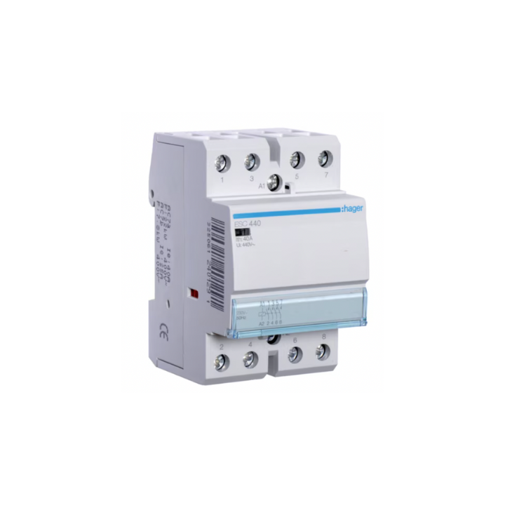 Hager ESC440 40A 230VAC 4NO Modular Standard Contactor