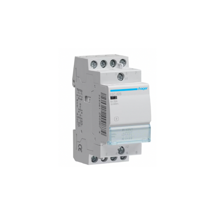 Hager ESC425 25A 230VAC 4NO Modular Standard Contactor