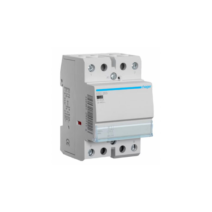 Hager ESC263 63A 230VAC 2NO Modular Standard Contactor