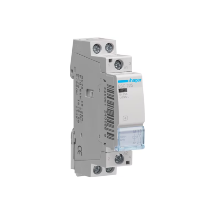 Hager ESC227 25A 230VAC 1NO+1NC Modular Standard Contactor