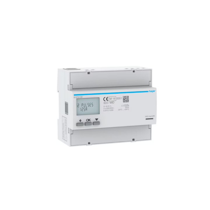 Hager ECP310D 125A 3P KWH METER DIRECT