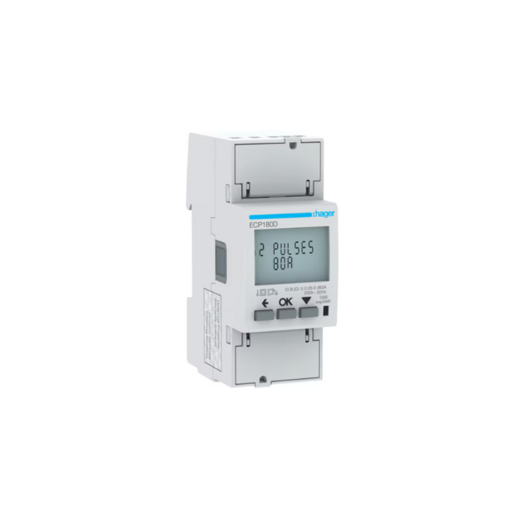 Hager ECP180D 80A 1P KWH METER DIRECT