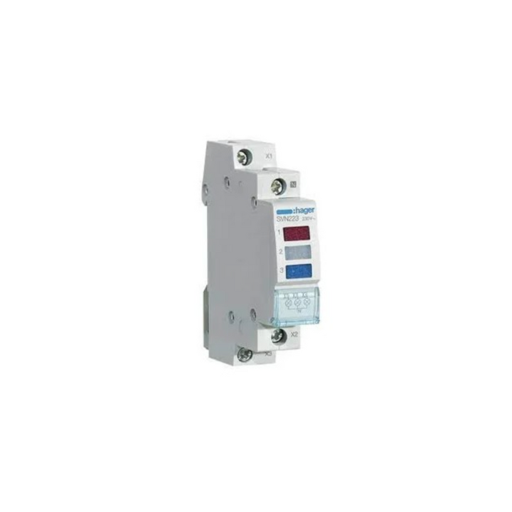 Hager SVN223 RED+WHITE+BLUE INDICATING LIGHT 230V