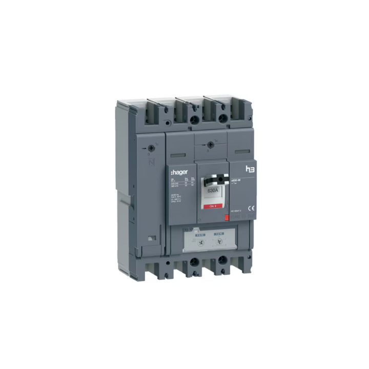 Hager HMJ631DE 397-630A 4P 50kA Adj. Moulded Case Circuit Breaker