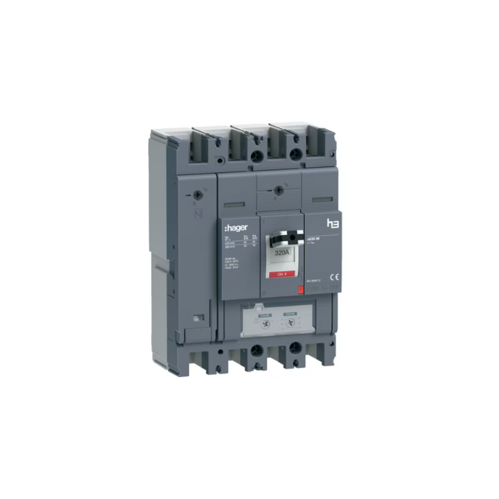 Hager HMJ321DR 202-320A 4P 50kA Adj. Moulded Case Circuit Breaker
