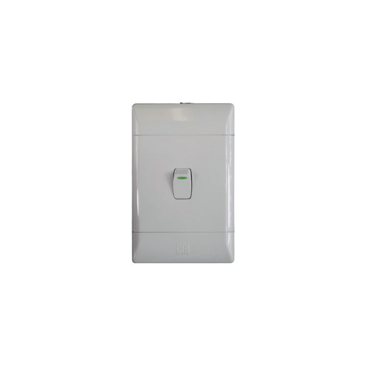 CBI L121-P 1 Lever 2 Way 2x4 White Light Switch - CBI Range