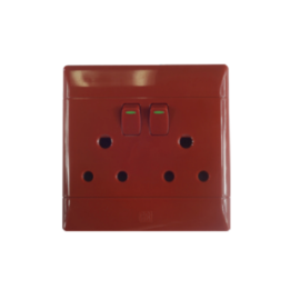 CBI PS677R-P Double Dedicated 4 x 4 Switched Socket - CBI Range