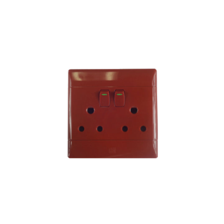 CBI PS677R-P Double Dedicated 4 x 4 Switched Socket - CBI Range