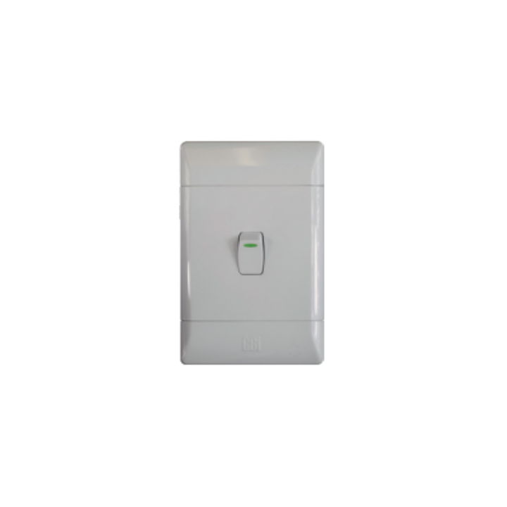 CBI ST-SHO13-CBI-001 1Lever 1Way 16A Light Switches White CBI Range L120-P 1L1W 2X4
