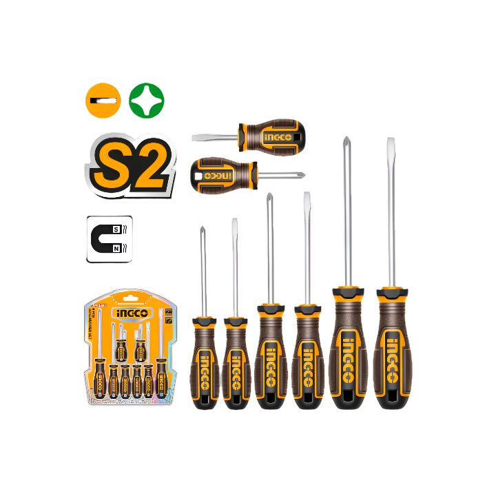 INGCO HKSDS0828 8 PIECE SCREWDRIVER SET