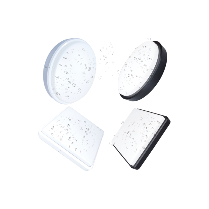 Pioled ST-HD01-PIO-001 HERO ALL-IN-ONE BULKHEADS - Square or Round - IP65 - Black and White / Square