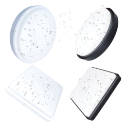 Pioled ST-HD01-PIO-002 HERO ALL-IN-ONE BULKHEADS - Square or Round - IP65 - Black and White / Round