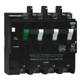 CBI BE-CBI-0000255 SF36A 3P+N 6KA E/Leak C/W Overload Protection - Various Ampere - 50A