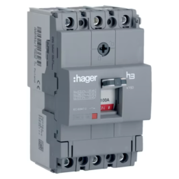 Hager HHA100Z Moulded Case Circuit Breaker X160 3P 25kA 100A