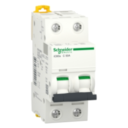 Schneider A9F64250 C60A 2P 50A 6kA C Curve Miniature Circuit Breaker
