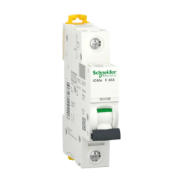 Schneider A9F64140 Acti9 iC60A 1P 40A 6KA C Curve Breaker