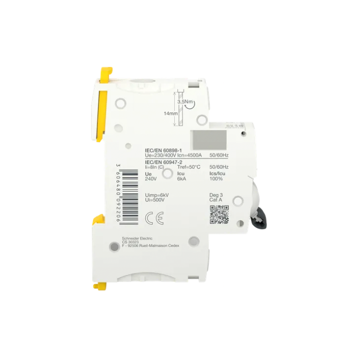 Schneider A9F64140 Acti9 iC60A 1P 40A 6KA C Curve Breaker