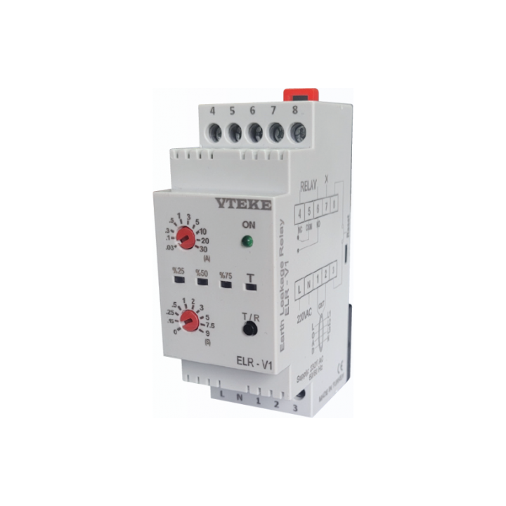 Vteke ELR-R1 EARTH LEAKAGE RELAY 30mA 30A