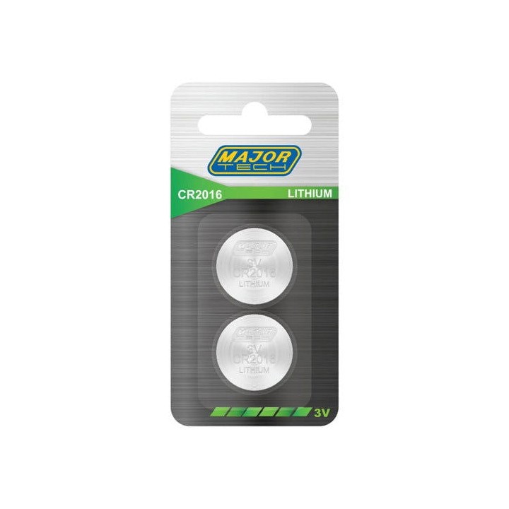 Major Tech CR2016-BP2 Lithium 3V Button Cell