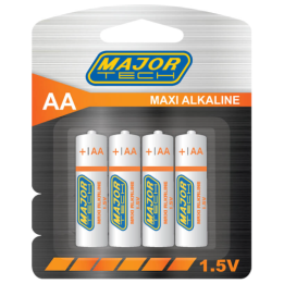 Major Tech LR6-BP4 AA ALKALINE BATTERY 4PACK