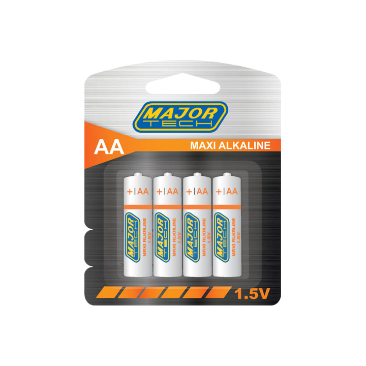 Major Tech LR6-BP4 AA ALKALINE BATTERY 4PACK