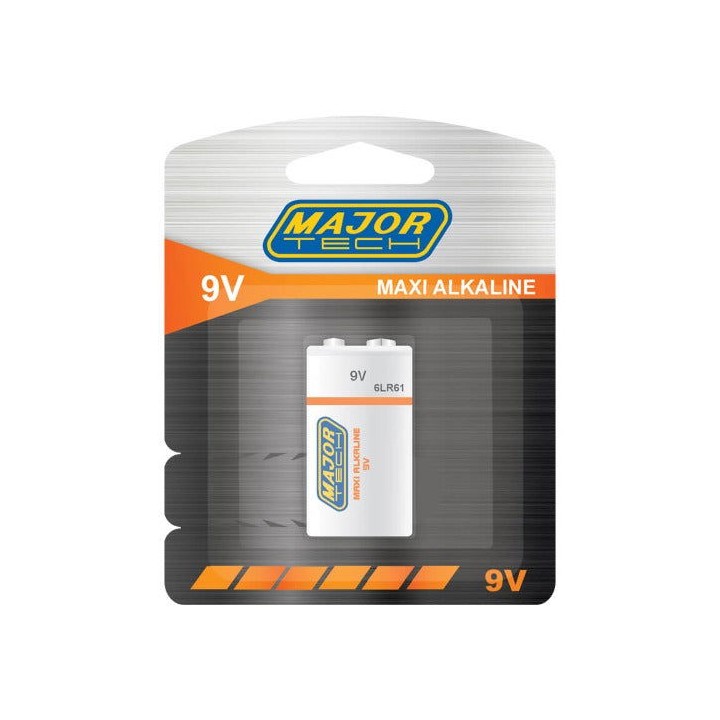 Major Tech 6LR61-BP1 9V ALKALINE BATTERY