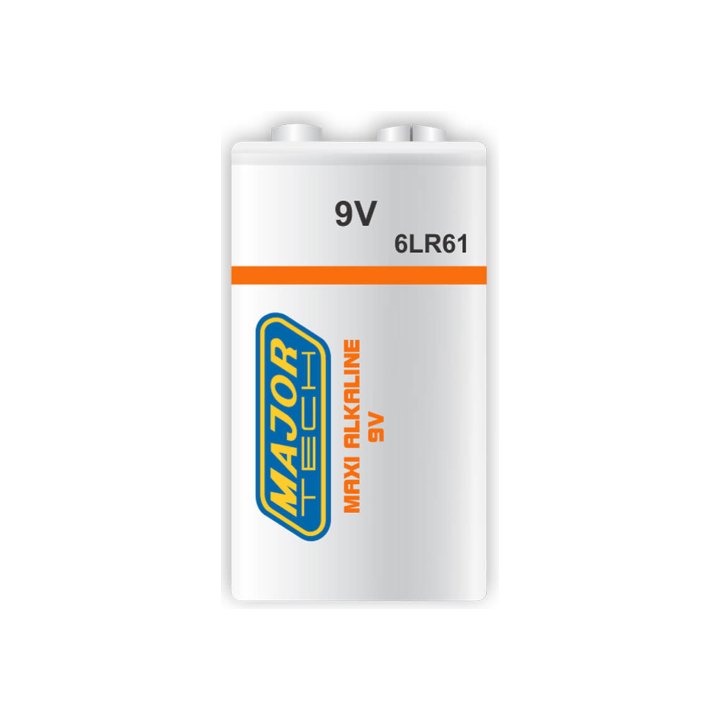 Major Tech 6LR61-BP1 9V ALKALINE BATTERY