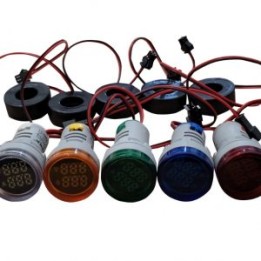 Vteke AIL-22-B 20-500V/0-100A Volt/Ammeter Blue 22mm