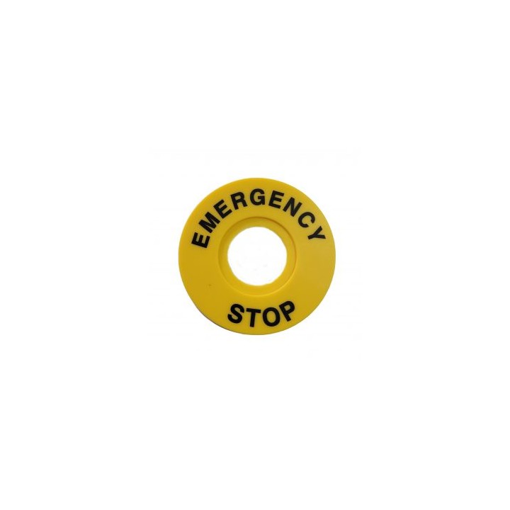 Vteke PPA-104 Emergency Stop Button Legend Plate