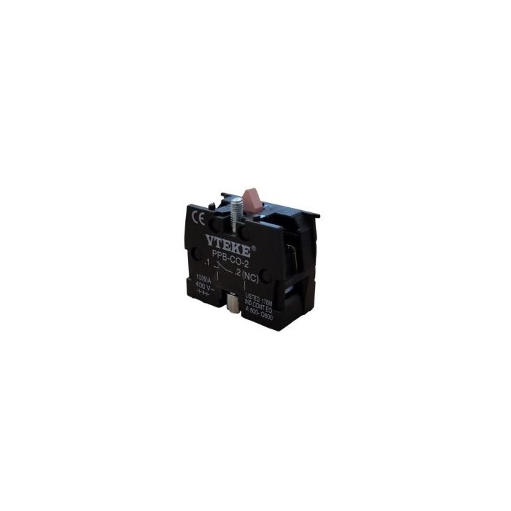Vteke PPB-CO-2 1NC Normally closed Contact Block