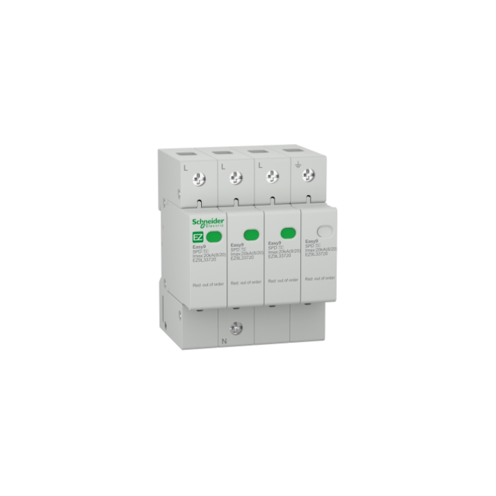 Schneider EZ9L33720 Easy9 Surge Arrestor Type2 3P-N 20kA 400V