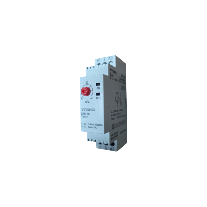 Vteke DTR-60 On Delay Timer 0.1sec - 60sec, 150-260VAC