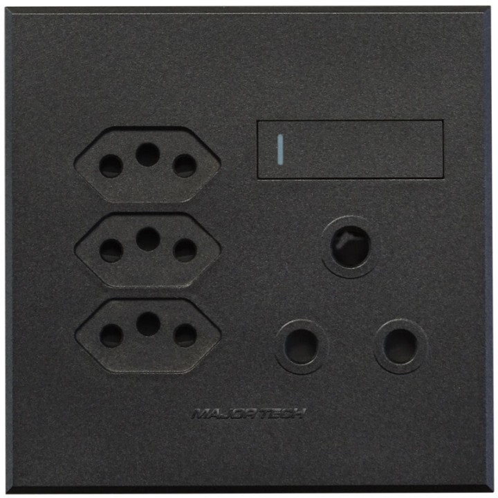 Veti ST-SHO12-VET-002 1x16A + 3x Euro Slim Socket Outlet 100x100mm Veti - Colour Options - White
