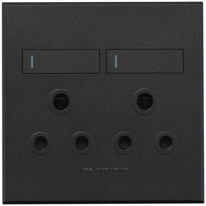 Veti ST-SHO11-VET-021 2x16A Double Socket Outlet 100x100mm White Veti3 - Colour Options - Bronze