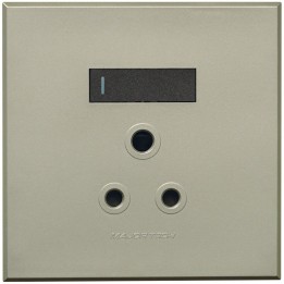 Veti BE-MAJ-0000282 1x16A Single Socket Outlet 100x100mm Veti - Colour Options - Graphite/Titanium