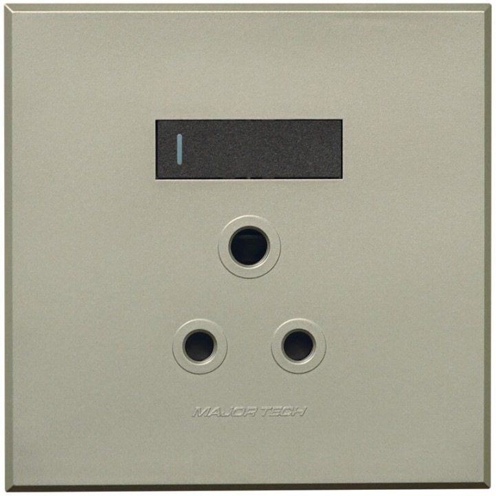 Veti BE-MAJ-0000282 1x16A Single Socket Outlet 100x100mm Veti - Colour Options - Graphite/Titanium