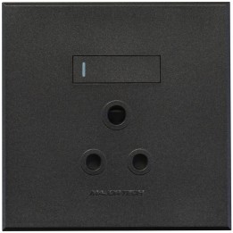 Veti BE-MAJ-0000281 1x16A Single Socket Outlet 100x100mm Veti - Colour Options - Graphite