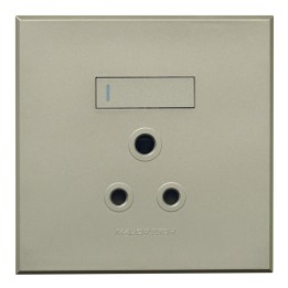 Veti BE-MAJ-0000285 1x16A Single Socket Outlet 100x100mm Veti - Colour Options - Titanium