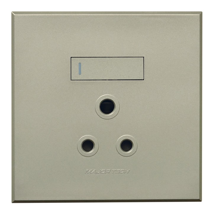 Veti BE-MAJ-0000285 1x16A Single Socket Outlet 100x100mm Veti - Colour Options - Titanium