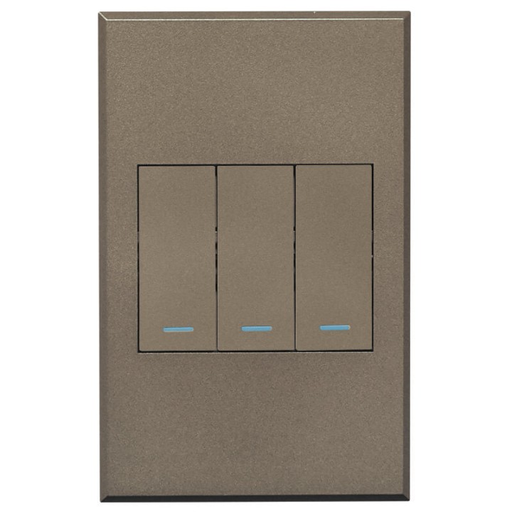 Veti ST-SHO11-VET-006 3V1022 3Lever 2x2way 1xBell Press Switch 100x50mm Veti3 - Colour Options - White
