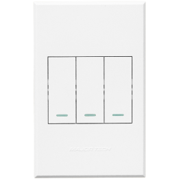 Veti BE-MAJ-0000247 3V1002 3Lever 1x 2way 2xBell Press Switch 100x50mm Veti3 - Colour Options - Titanium/Graphite