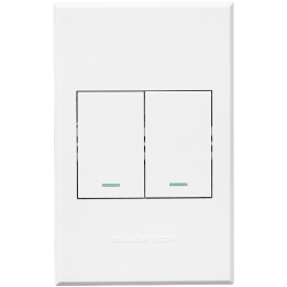 Veti ST-SHO11-VET-003 3V102 2Lever 1x 2way + 1xBell Press Switch 100x50mm Veti3 - Colour Options - White