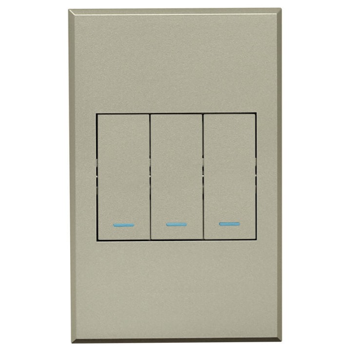 Veti BE-MAJ-0000235 3V123 3Lever 2Way Switch 100x50mm Veti3 - Colour Options - Graphite