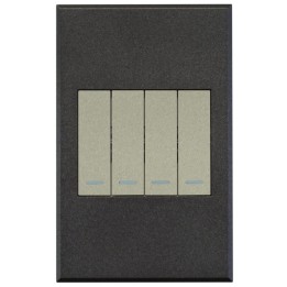 Veti BE-MAJ-0000296 3V124 4Lever 2Way Switch 100x50mm Veti3 - Colour Options - Titanium/Graphite