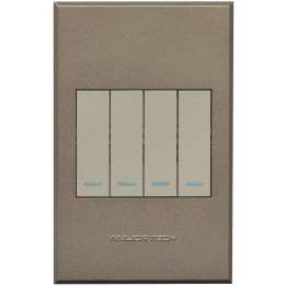 Veti BE-MAJ-0000295 3V124 4Lever 2Way Switch 100x50mm Veti3 - Colour Options - Titanium/Bronze