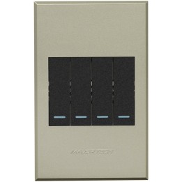 Veti BE-MAJ-0000294 3V124 4Lever 2Way Switch 100x50mm Veti3 - Colour Options - Graphite/Titanium
