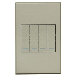 Veti BE-MAJ-0000297 3V124 4Lever 2Way Switch 100x50mm Veti3 - Colour Options - Titanium