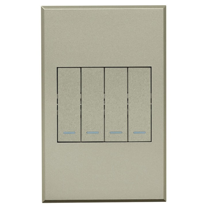 Veti BE-MAJ-0000297 3V124 4Lever 2Way Switch 100x50mm Veti3 - Colour Options - Titanium