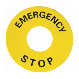 Lovato OMNI-LV-LPXAU115 LPXAU115 YELLOW EMERENCY STOP LABEL 60mm